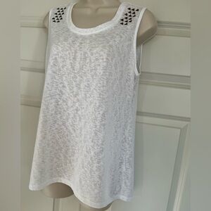 Cato Knit Flowy Studded Tank Top Size Medium